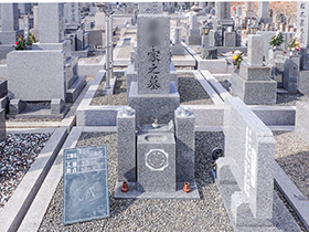 奈良でお墓の地震対策・リフォームは池渕石材工業　お墓の傾き直し施工後